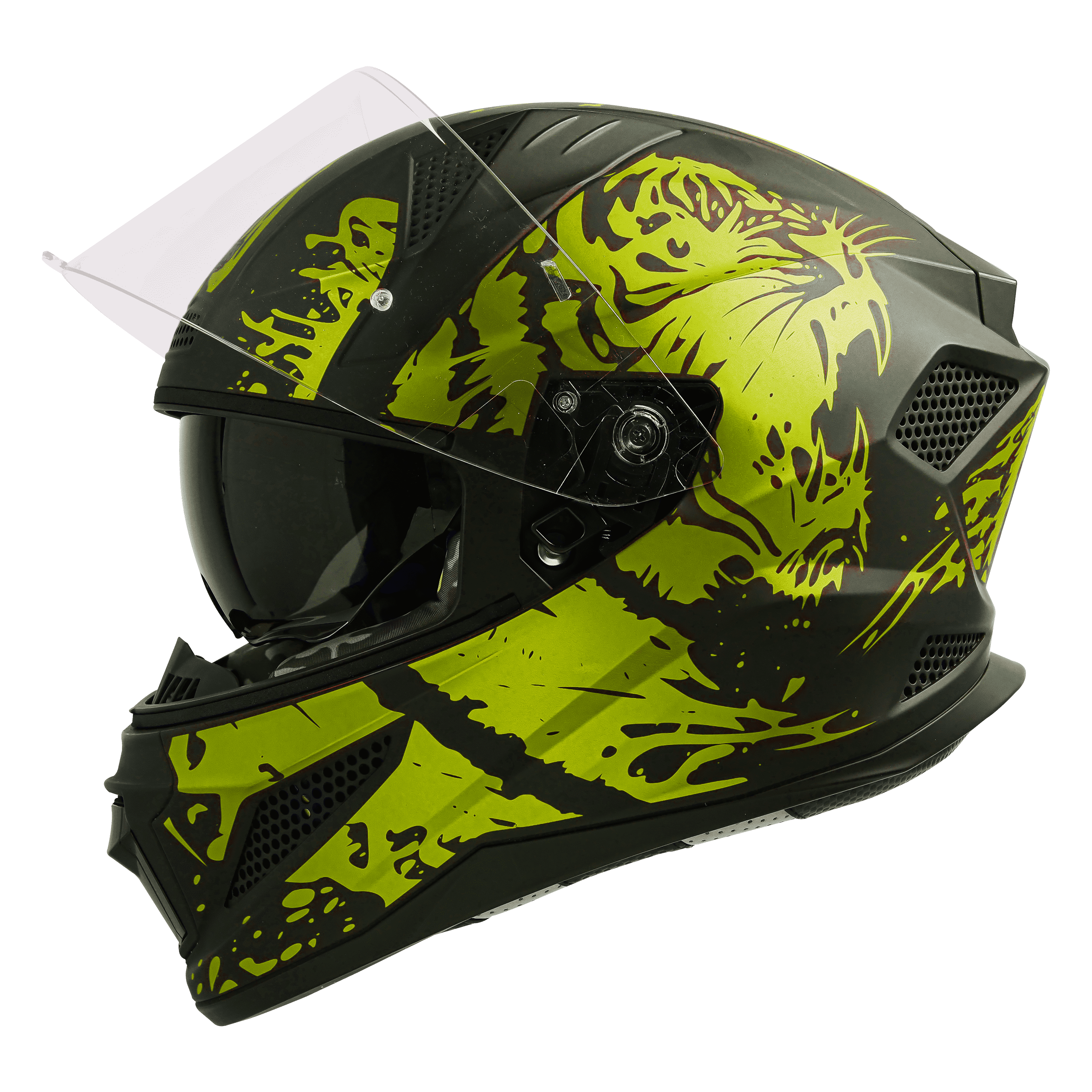 SBH-25 ISS TIGER GLOSSY BLACK WITH FLUO YELLOW